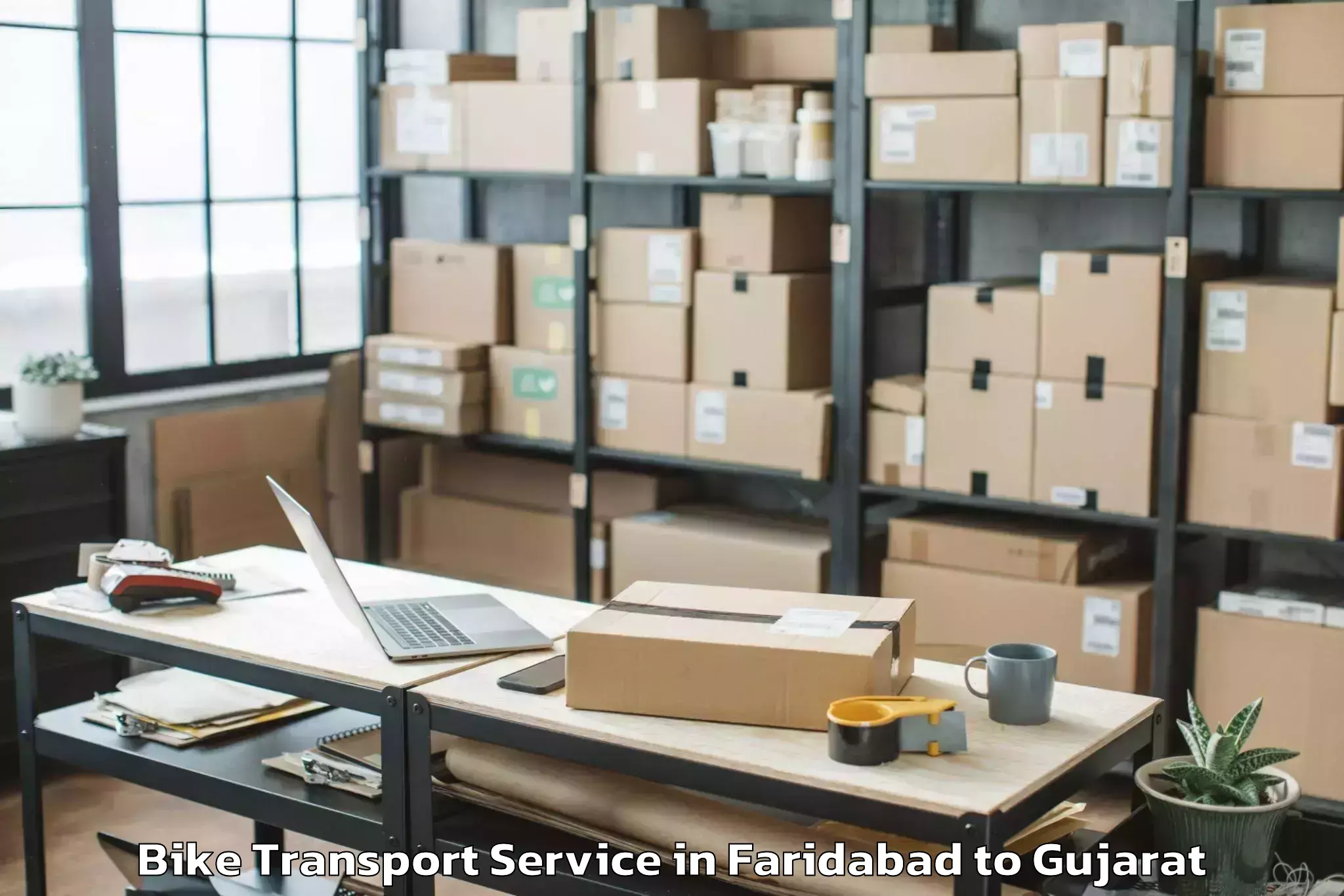 Quality Faridabad to Amdabad Bike Transport